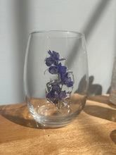 Load image into Gallery viewer, Purple Larkspur Wine Glass