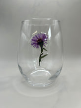 Load image into Gallery viewer, Purple Aster Wine Glass
