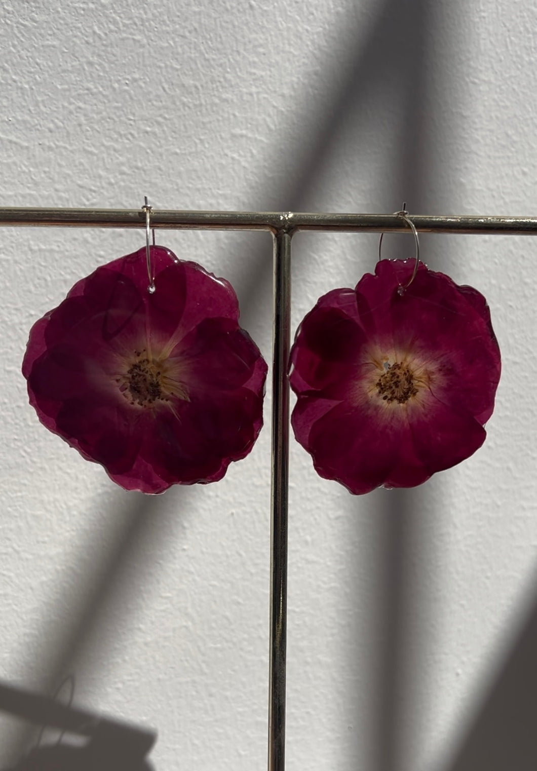 Pressed Rose Statement Earrings