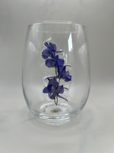 Load image into Gallery viewer, Purple Larkspur Wine Glass
